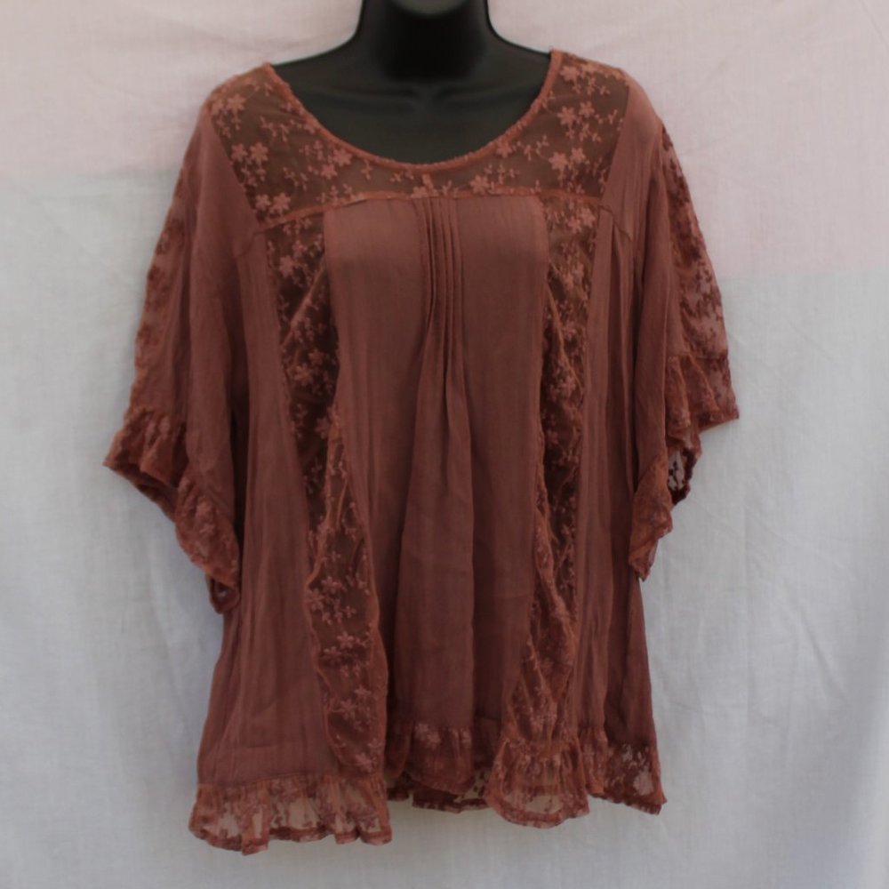 World Market Bohemian Sheer Blouse